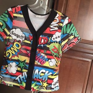 Comic blouse NEW no tag Halloween costume